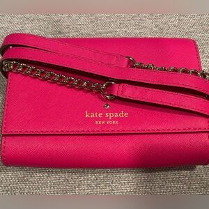 Kate Spade Pink Crossbody Bag with Chain Strap